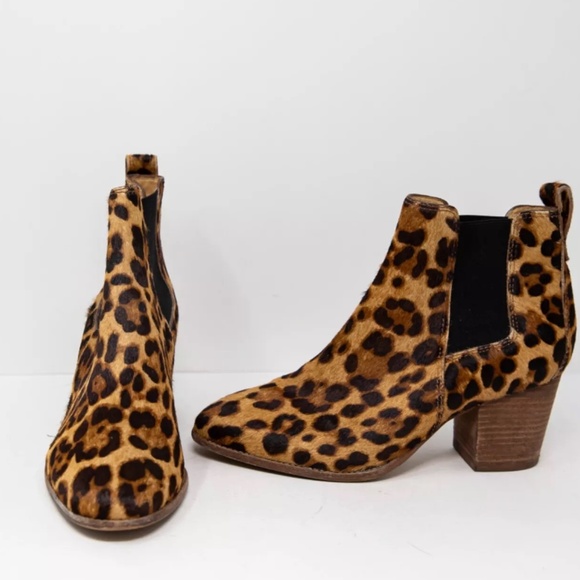 Madewell Women’s Leopard Calf Hair Bootie size 7 1/2 - Picture 6 of 8